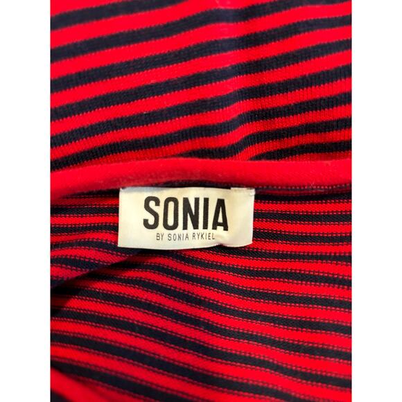 Sonya By Sonya Rykiel Sweater Stripe Red Blue Nautical Cotton Pullover Small - Picture 12 of 14